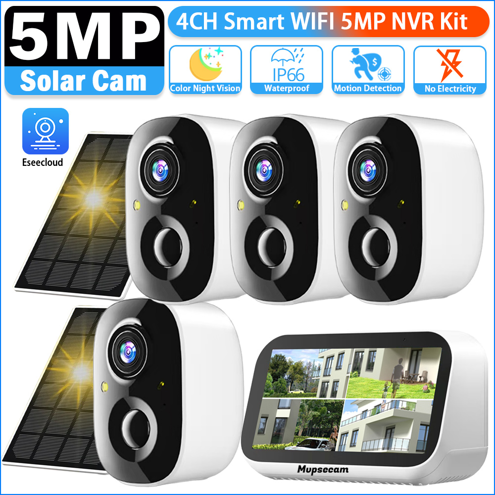 Nvr Kit 8 Channel - Audio bidireccional 5MP 4CH 4,3 pulgadas
