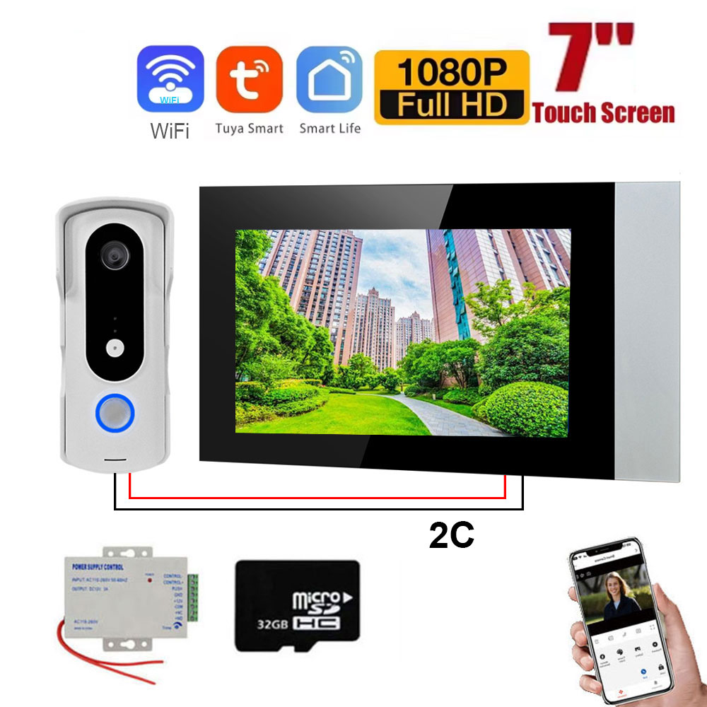 Home Security Uk - 2 cables Smart Home Tuya Wifi