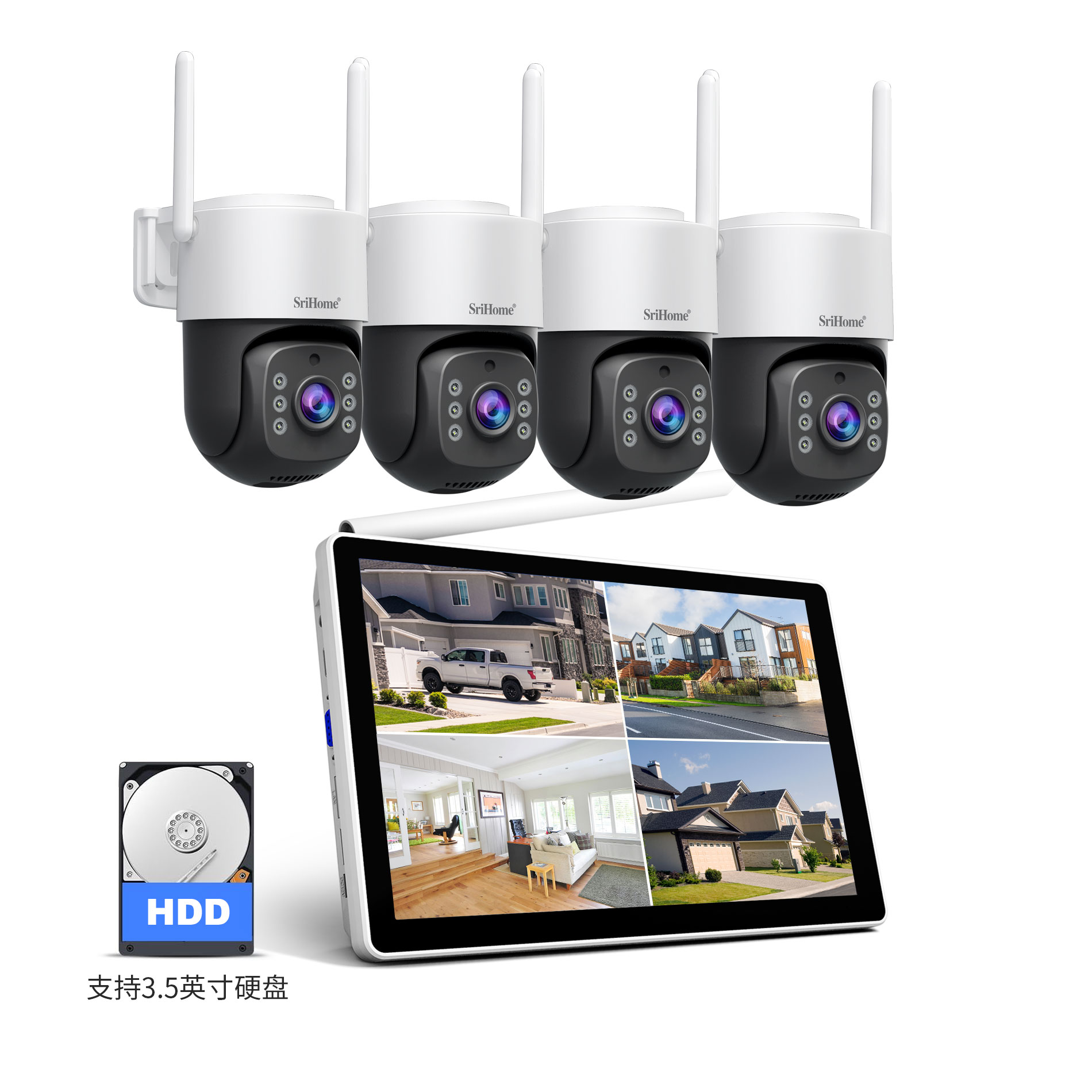 Home Security And Cctv - Srihome NVS012-IPC056 Cámara IP de 5MP,