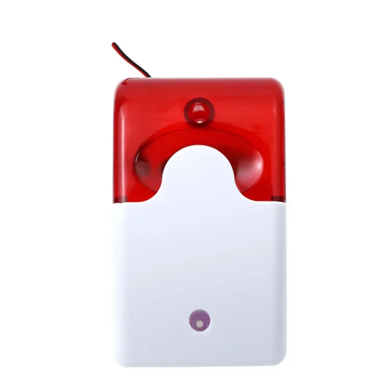 Home Security Zones - Sirena estroboscópica con cable, alarma sonora