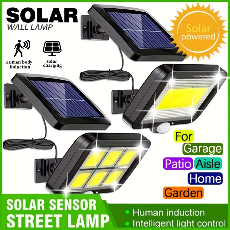 Home Security Flood Lights - Lámpara de pared dividida Solar LED,