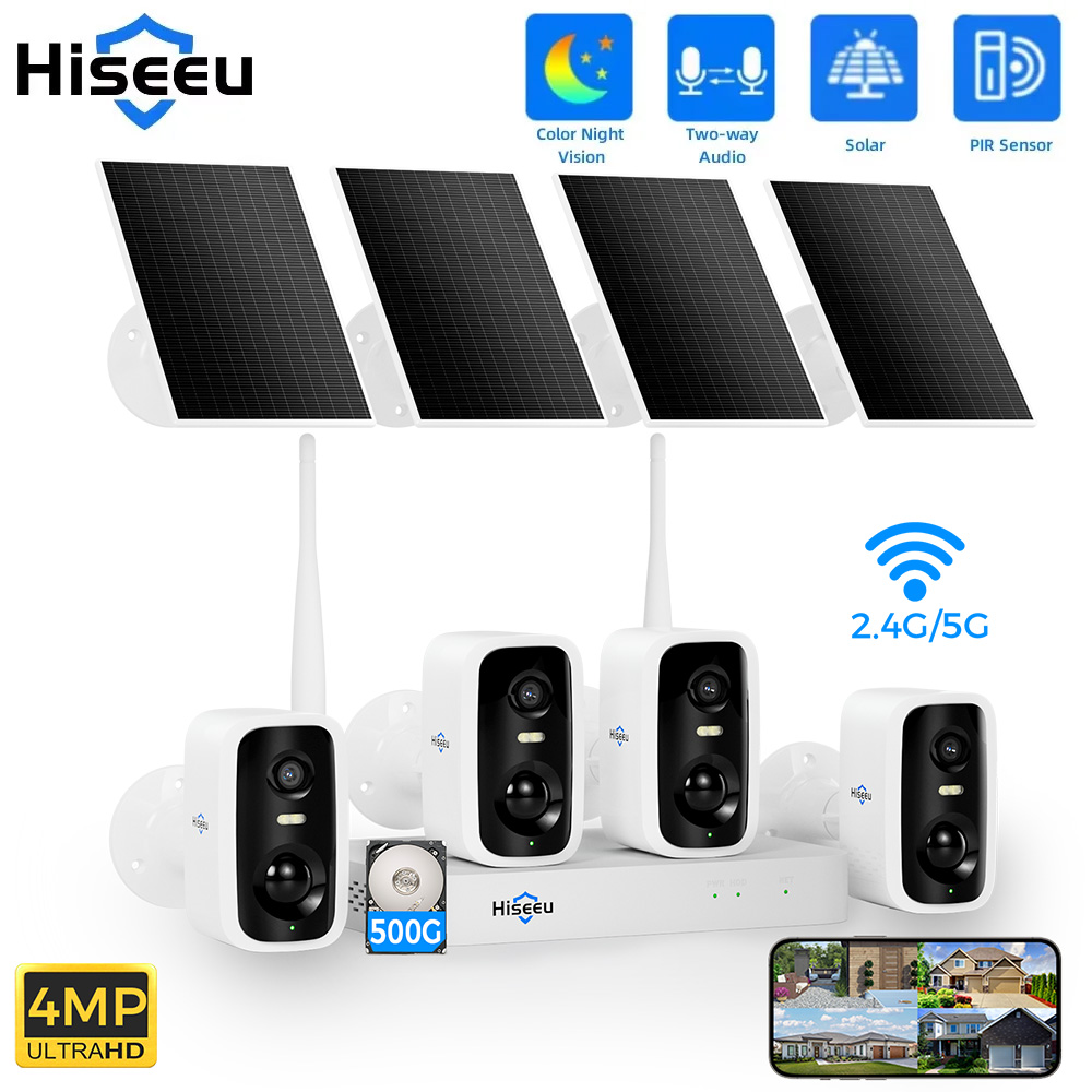 Nvr Kit 8 Channel - Hiseeu 10CH NVR 4MP WiFi cámara