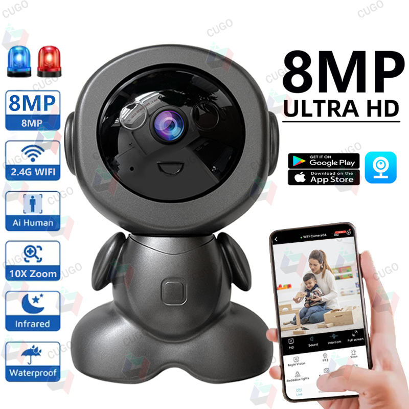 Cámara de Vigilancia WiFi de 8 - Home Security Robots reseña y precio