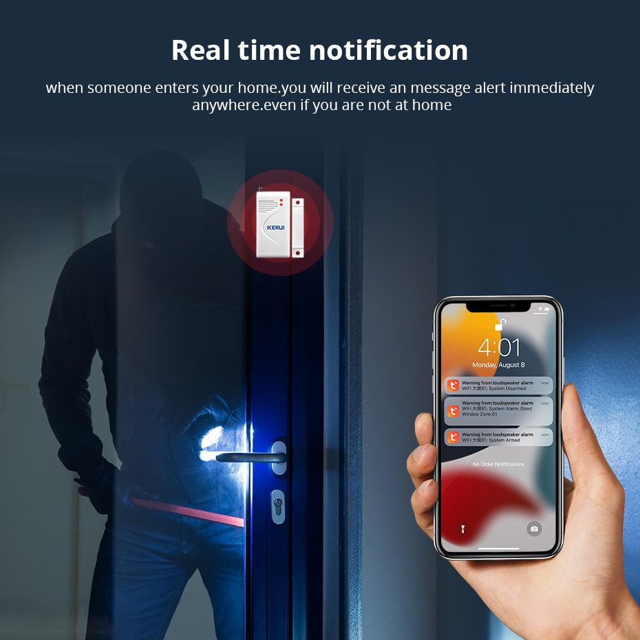 KERUI Tuya WIFI inteligente in - Home Security Zones reseña y precio