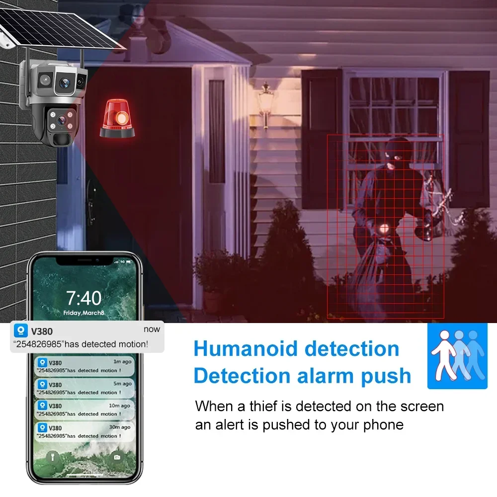 Cámara V380 4K con 3 Pantallas - Home Security And Cctv reseña y precio