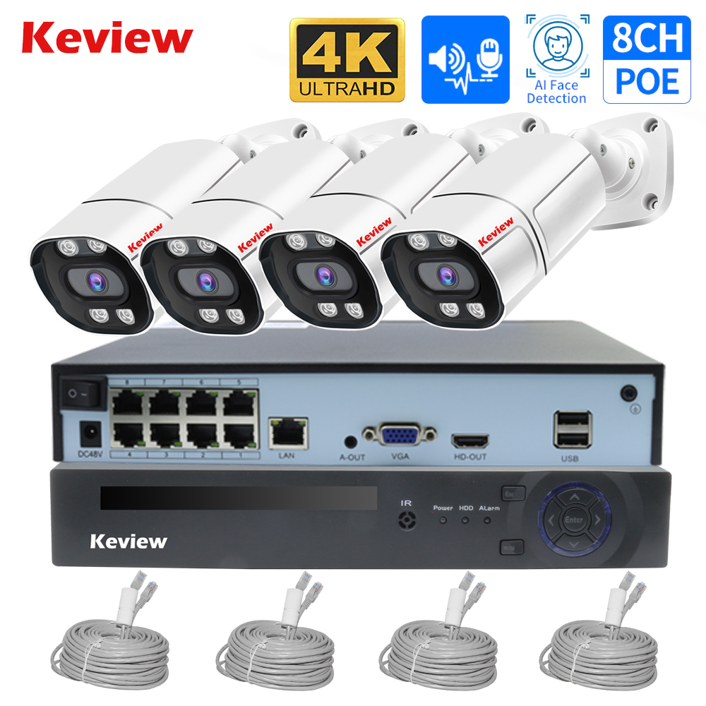 Cámara de vigilancia IP 4K 8MP - Nvr Kit 8 Channel reseña y precio