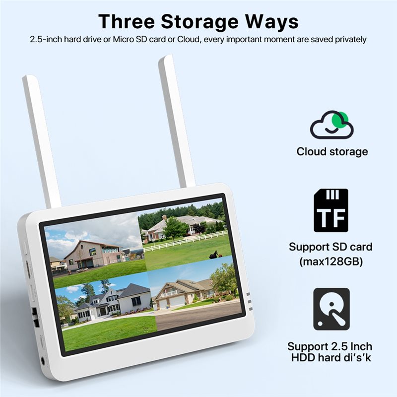 Monitor LCD inalámbrico B44C d - Home Security Video Recording Systems reseña y precio