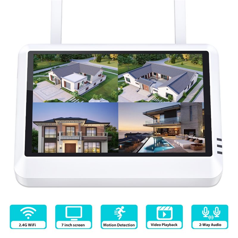 Monitor LCD inalámbrico B44C d - Home Security Video Recording Systems reseña y precio