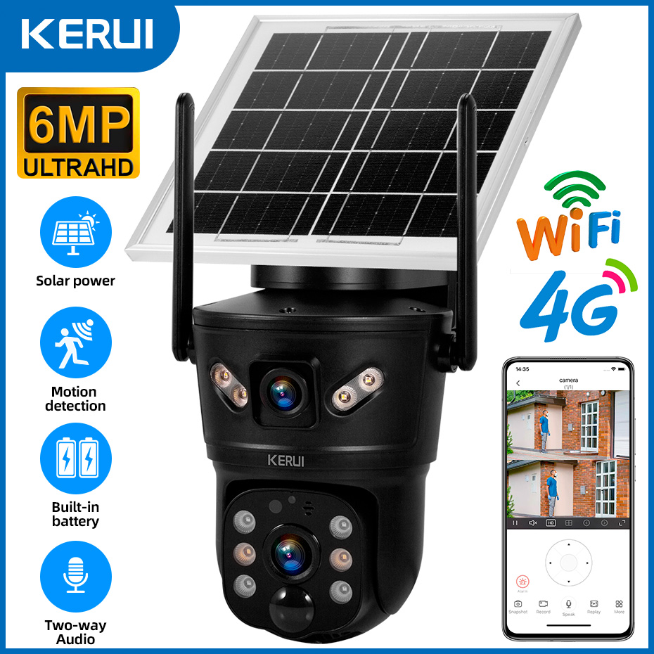 KERUI-cámara Solar para exteri - Home Security And Cctv reseña y precio